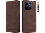 Custodia Per Honor X6C, Custodia Retro In Finto Cuoio Con Supporto E Slot Per Carte Di Credito Marrone