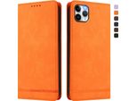 Custodia Per Iphone 11 Pro Max, Custodia Retro In Finto Cuoio Con Supporto E Slot Per Carte Di Credito Arancione