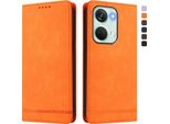 Custodia Per Oneplus Nord 3, Custodia Retro In Finto Cuoio Flip Con Supporto E Slot Per Schede Arancione