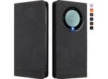 Custodia Per Honor X9A/Magic5 Lite, Custodia Retro In Finto Cuoio Con Supporto E Slot Per Carte Nero