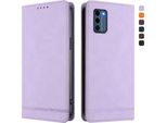 Custodia Per Nokia C300, Flip Case In Finto Cuoio Retrò Con Supporto E Slot Per Carte Di Credito Viola