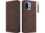 Custodia Per Oneplus 13T /Oneplus 13S, Retro Custodia Flip In Finto Cuoio Con Supporto E Slot Per Carte Di Credito Marrone