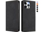 Custodia Per Iphone 13 Pro Max, Custodia Retro In Finto Cuoio Con Supporto E Slot Per Carte Di Credito Nero