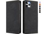 Custodia Per Iphone 11 Pro Max, Custodia Retro In Finto Cuoio Con Supporto E Slot Per Carte Di Credito Nero