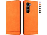 Custodia Per Infinix Hot 60 5G/Hot 60I 4G, Custodia Retro In Finto Cuoio Con Supporto E Slot Per Carte Di Credito Arancione