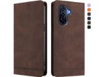 Custodia Per Huawei Nova Y70 Plus, Custodia Retro In Finto Cuoio Con Supporto E Slot Per Carte Di Credito Marrone