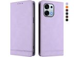 Custodia Per Oppo A6 Pro 5G/Oppo A6 Pro 4G, Custodia Retro In Finto Cuoio Flip Con Supporto E Slot Per Carte Di Credito Viola