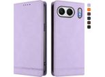 Custodia Per Oneplus Nord 4, Custodia Retro In Finto Cuoio Con Supporto E Slot Per Carte Purple