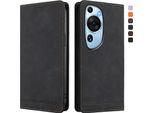 Custodia Per Huawei P60 Art, Custodia Retro In Finto Cuoio Con Supporto E Slot Per Carte Nero
