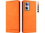 Custodia Per Oneplus Nord Ce 2 5G, Custodia Retro In Finto Cuoio Con Supporto E Slot Per Schede Arancione