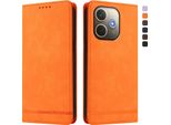 Custodia Per Oppo A5 Pro 4G/A5 Pro 5G, Custodia Retro In Finto Cuoio Con Supporto E Slot Per Schede Arancione