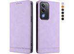 Custodia Per Oppo A5/Oppo A3 Pro/Oppo A80/Oppo K12X, Custodia Retro In Finto Cuoio Con Supporto E Slot Per Carte Purple