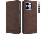 Custodia Per Oppo A6 Pro 5G/Oppo A6 Pro 4G, Retro Custodia In Finto Cuoio Flip Con Supporto E Slot Per Schede Marrone