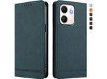 Custodia Per Oppo A5X 4G, Custodia Retro In Finto Cuoio Flip Con Supporto E Slot Per Carte Verde