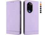 Custodia Per Huawei Nova 13 Pro, Custodia Retro In Finto Cuoio Flip Con Supporto E Slot Per Carte Purple