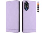 Custodia Per Oppo A78 4G, Custodia Retro In Finto Cuoio Con Supporto E Slot Per Carte Purple