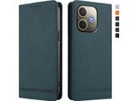 Custodia Per Oppo A5 Pro 4G/A5 Pro 5G, Custodia Retro In Finto Cuoio Flip Con Supporto E Slot Per Carte Verde