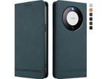 Custodia Per Huawei Mate 60 Pro/Mate 60 Pro+, Custodia Flip In Finto Cuoio Retro Con Supporto E Slot Per Carte Verde