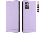 Custodia Per Nokia G21/Nokia G11, Custodia Retro In Finto Cuoio Con Supporto E Slot Per Carte Di Credito Viola