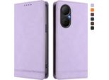 Custodia Per Huawei Nova Y73, Custodia Retro In Finto Cuoio Flip Con Supporto E Slot Per Carte Purple