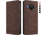 Custodia Per Nokia X20 /Nokia X10, Custodia Flip In Finto Cuoio Retrò Con Supporto E Slot Per Carte Di Credito Marrone