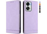 Custodia Per Oneplus Nord 2T, Custodia Retro In Finto Cuoio Con Supporto E Slot Per Carte Purple