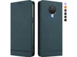 Custodia Per Nokia G20 / Nokia G10 / Nokia 6.3, Custodia Retro In Finto Cuoio Con Supporto E Slot Per Carte Verde