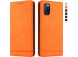 Custodia Per Oppo A72 / A92 / A72 4G, Custodia Retro In Finto Cuoio Con Supporto E Slot Per Schede Arancione
