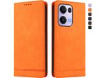 Custodia Per Oppo Reno13 Pro 5G, Custodia Retro In Finto Cuoio Con Supporto E Slot Per Carte Orange