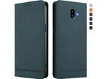 Custodia Per Samsung Galaxy J6 Plus, Custodia Retro In Finto Cuoio Con Supporto E Slot Per Carte Di Credito Verde
