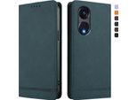 Custodia Per Oppo Reno8 T 5G, Custodia Retro In Finto Cuoio Con Supporto E Slot Per Carte Di Credito Verde