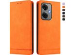 Custodia Per Oppo K11 5G, Custodia Retro In Finto Cuoio Flip Con Supporto E Slot Per Carte Orange