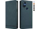 Custodia Per Oneplus Nord N10 5G, Custodia Retro In Finto Cuoio Con Supporto E Slot Per Schede Verde