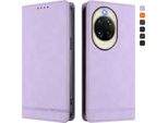 Custodia Per Huawei Nova 14, Custodia Retro In Finto Cuoio Flip Con Supporto E Slot Per Carte Purple
