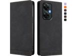 Custodia Per Oneplus Nord N30/Nord Ce 3 Lite, Custodia Retro In Finto Cuoio Con Supporto E Slot Per Schede Nero
