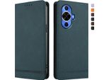 Custodia Per Huawei Nova 12S, Custodia Retro In Finto Cuoio Flip Con Supporto E Slot Per Carte Verde