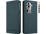 Custodia Per Oppo Reno11 Pro 5G, Custodia Retro In Finto Cuoio Flip Con Supporto E Slot Per Carte Verde