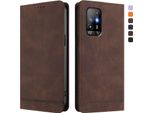 Custodia Per Oppo A94 5G, Custodia Retro In Finto Cuoio Flip Con Supporto E Slot Per Carte Di Credito Marrone