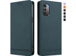 Custodia Per Nokia G21 /Nokia G11, Custodia Retro In Finto Cuoio Flip Con Supporto E Slot Per Carte Verde