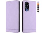 Custodia Per Oppo A98 / Oppo A1 5G, Custodia Retro In Finto Cuoio Con Supporto E Slot Per Carte Purple