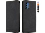 Custodia Per Nokia C300, Flip Case In Finto Cuoio Retrò Con Supporto E Slot Per Carte Di Credito Nero