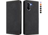 Custodia Per Oneplus Nord CE5, Custodia Retro In Finto Cuoio Con Supporto E Slot Per Carte Nero