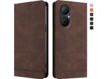 Custodia Per Huawei Nova Y73, Custodia Retro In Finto Cuoio Con Supporto E Slot Per Carte Di Credito Marrone