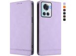 Custodia Per Oneplus 10R, Custodia Retro In Finto Cuoio Con Supporto E Slot Per Carte Di Credito Viola