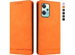 Custodia Per Oneplus Nord Ce 2 Lite 5G/Nord 2 Lite, Custodia Retro In Finto Cuoio Con Supporto E Slot Per Schede Arancione