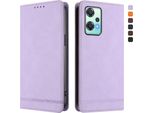 Custodia Per Oneplus Nord Ce 2 Lite 5G/Nord 2 Lite, Custodia Flip In Finto Cuoio Retrò Con Supporto E Slot Per Schede Viola