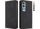 Custodia Per Oneplus Nord CE4, Custodia Retro In Finto Cuoio Con Supporto E Slot Per Carte Nero