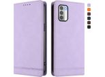 Custodia Per Nokia G42/Nokia G310, Custodia Retro In Finto Cuoio Con Supporto E Slot Per Carte Di Credito Viola