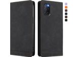 Custodia Per Oppo A72 / A92 / A72 4G, Retro Custodia Flip In Finto Cuoio Con Supporto E Slot Per Schede Nero