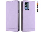 Custodia Per Nokia X30, Flip Case In Finto Cuoio Retrò Con Supporto E Slot Per Carte Di Credito Viola
